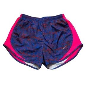 3/$25 🙌🏼 Nike Dri-Fit Blue and Pink Leopard Print Running Shorts S